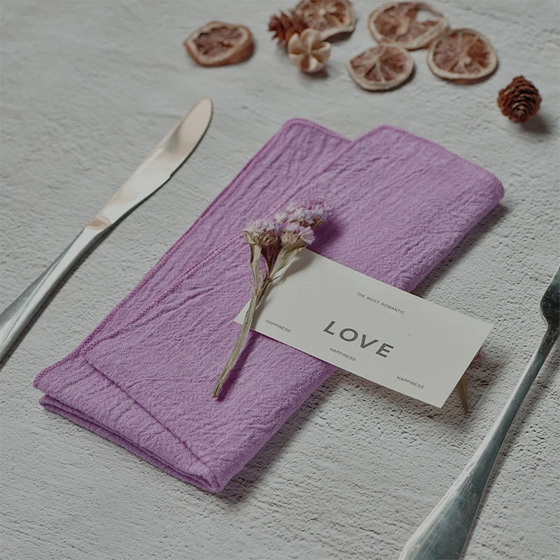Pink Cotton Cloth Napkins – Set of 10
