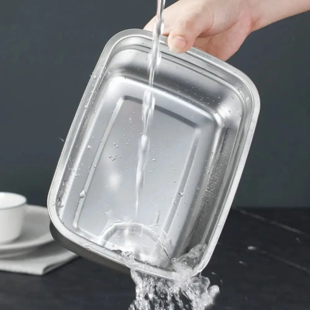 High Quality Stainless Steel Camping Lunch Box Sealed Refrigerator Freezer Storage Box Leak-proof Microwave Suitable Bento Box