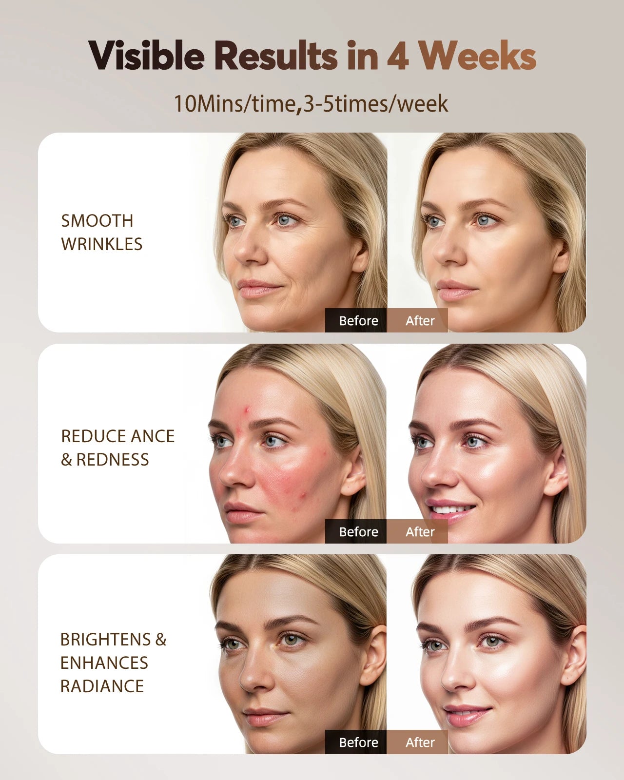 Cordless Red Light Therapy Mask for Face, 4 Modes Lightweight LED Mask with 850nm Infrared, 10-Min Timer for At-Home Skincare