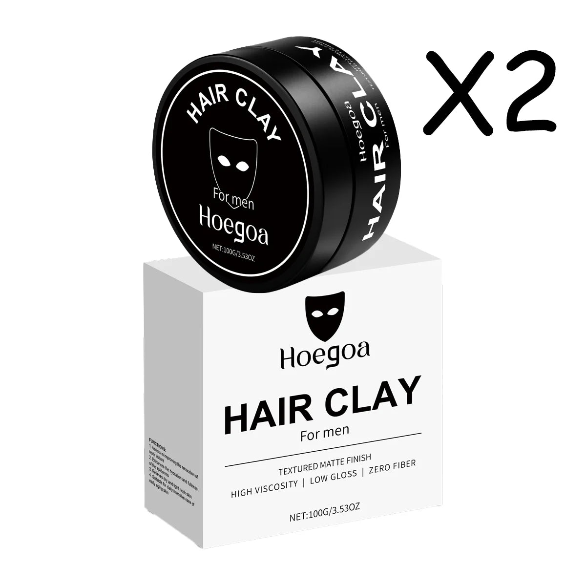 Men's Hair Clay, Strong Hold Matte Finish, 100 g