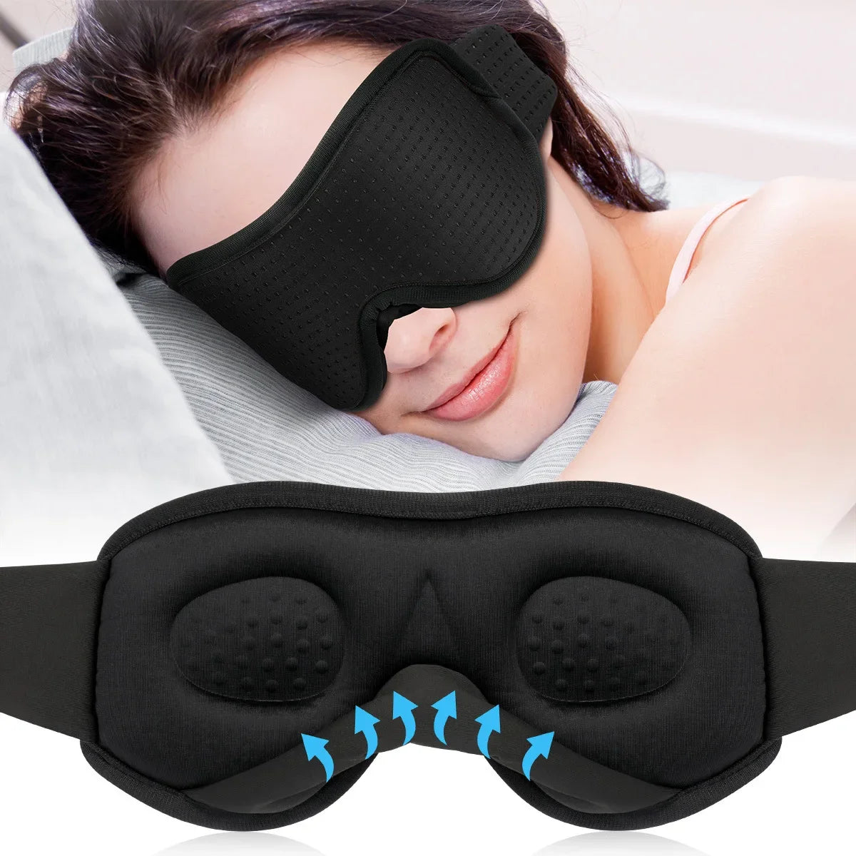3D Contoured Blackout Sleep Mask