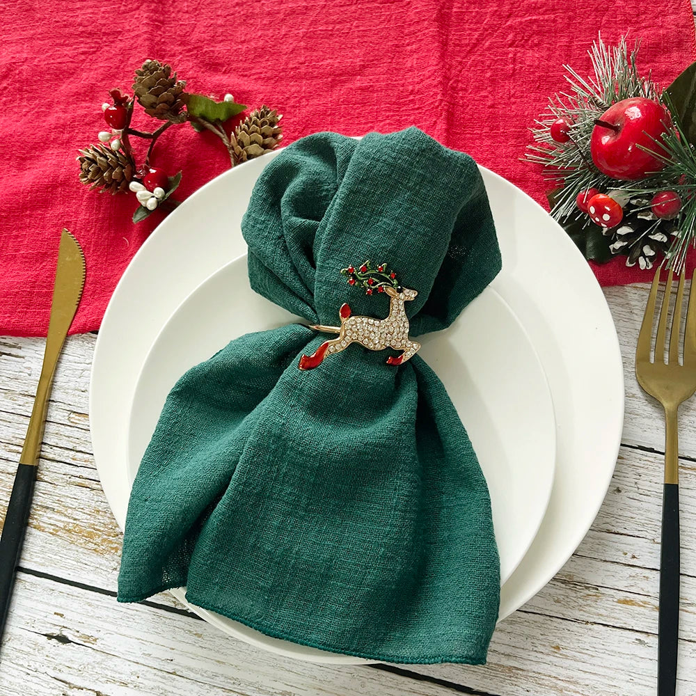 Cotton Gauze Dinner Napkins – Set of 10