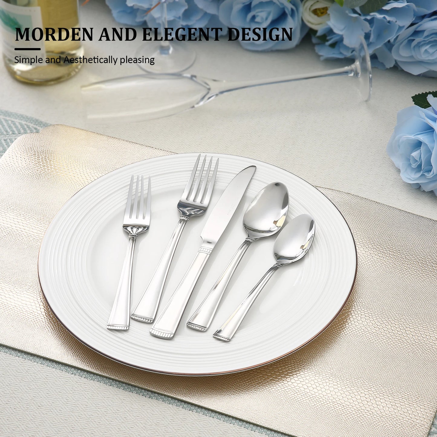20-Piece Mirror Polished Flatware Set