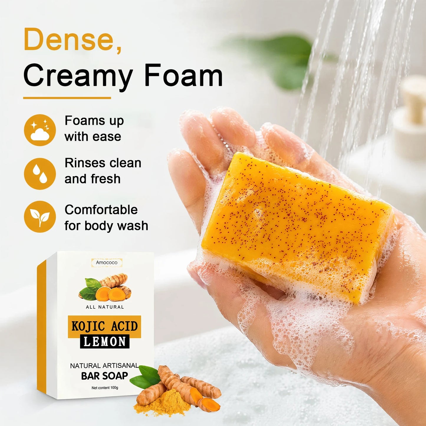 Turmeric Kojic Acid Brightening Soap Bar