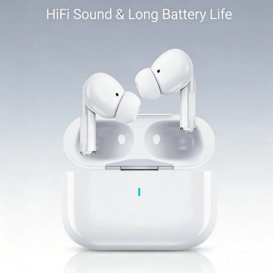 2026 New Bluetooth Wireless Earphones, 5.3 Bluetooth Earphones for Wireless Earphones, ENC Noise Cancelling Earphones, In Ear HiFi Low Bass White, Suitable for Outdoor, Indoor Sports, Rest, Wearing, Best Choice for Gifts