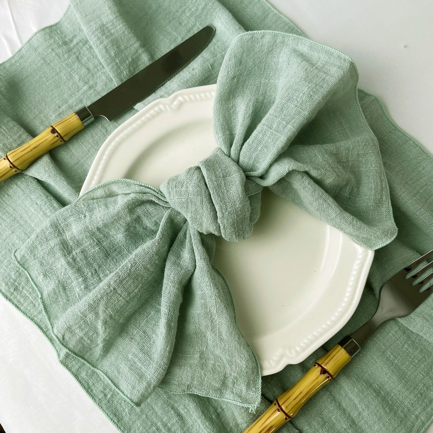 Cotton Gauze Dinner Napkins – Set of 10