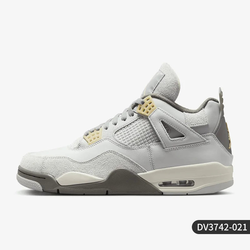 Nike Air Jordan 4 Unisex Sneakers (Gray)