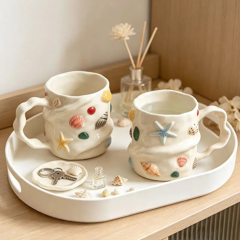 Seashell Ceramic Coffee Mug