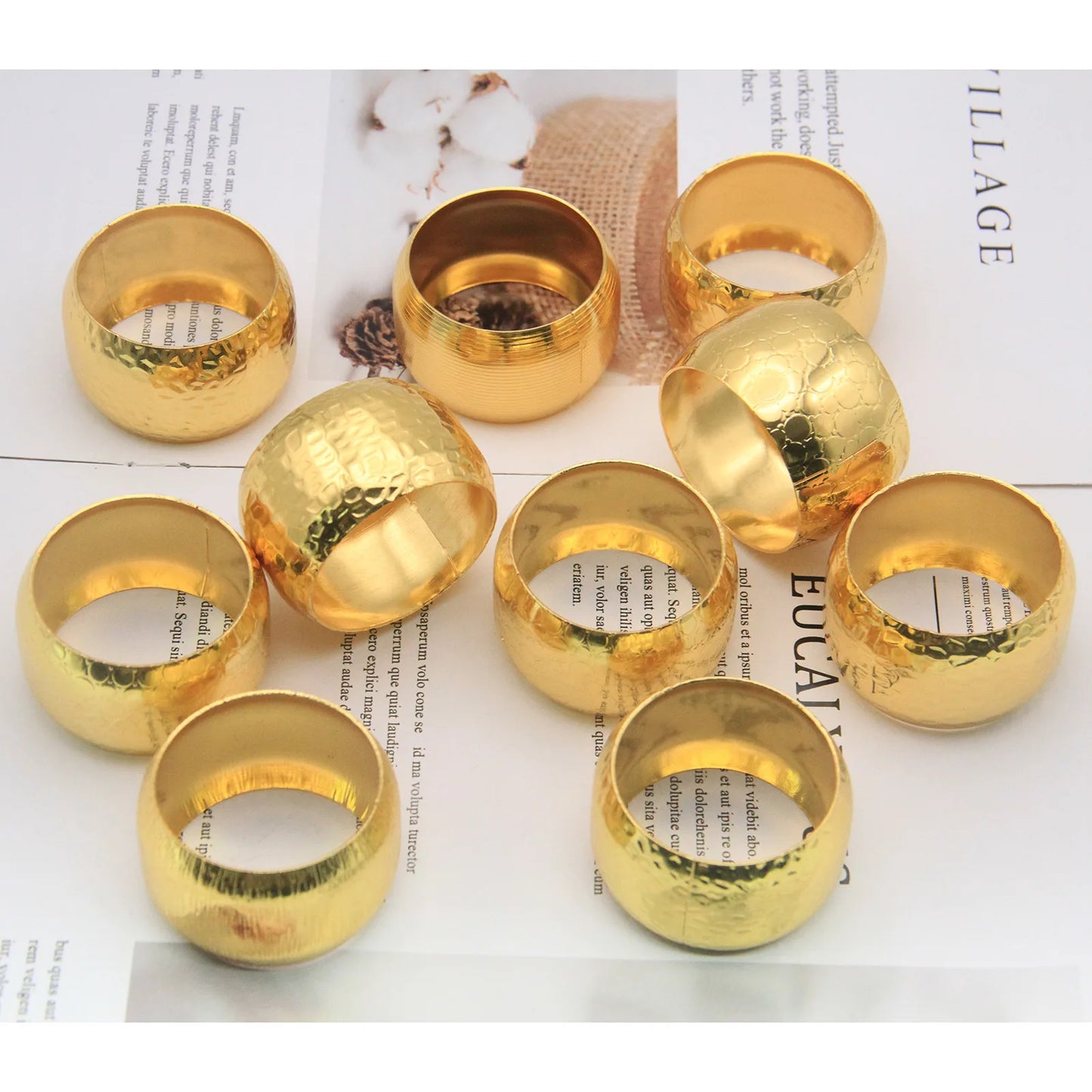 Gold Metal Napkin Ring – Hotel Collection