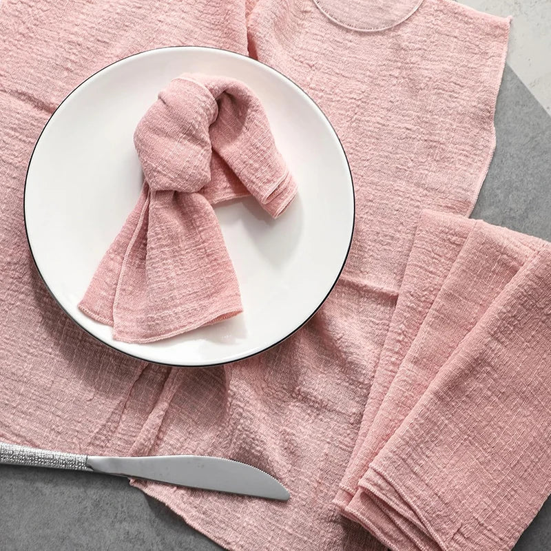 Pink Cotton Cloth Napkins – Set of 10
