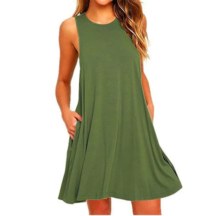 Relaxed Pocket T-Shirt Dress