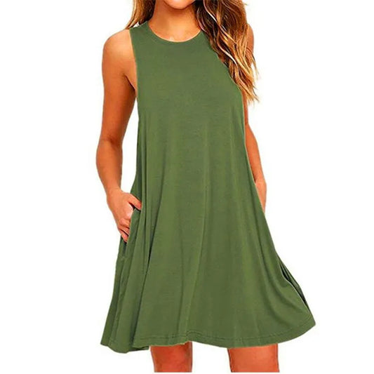 Relaxed Pocket T-Shirt Dress