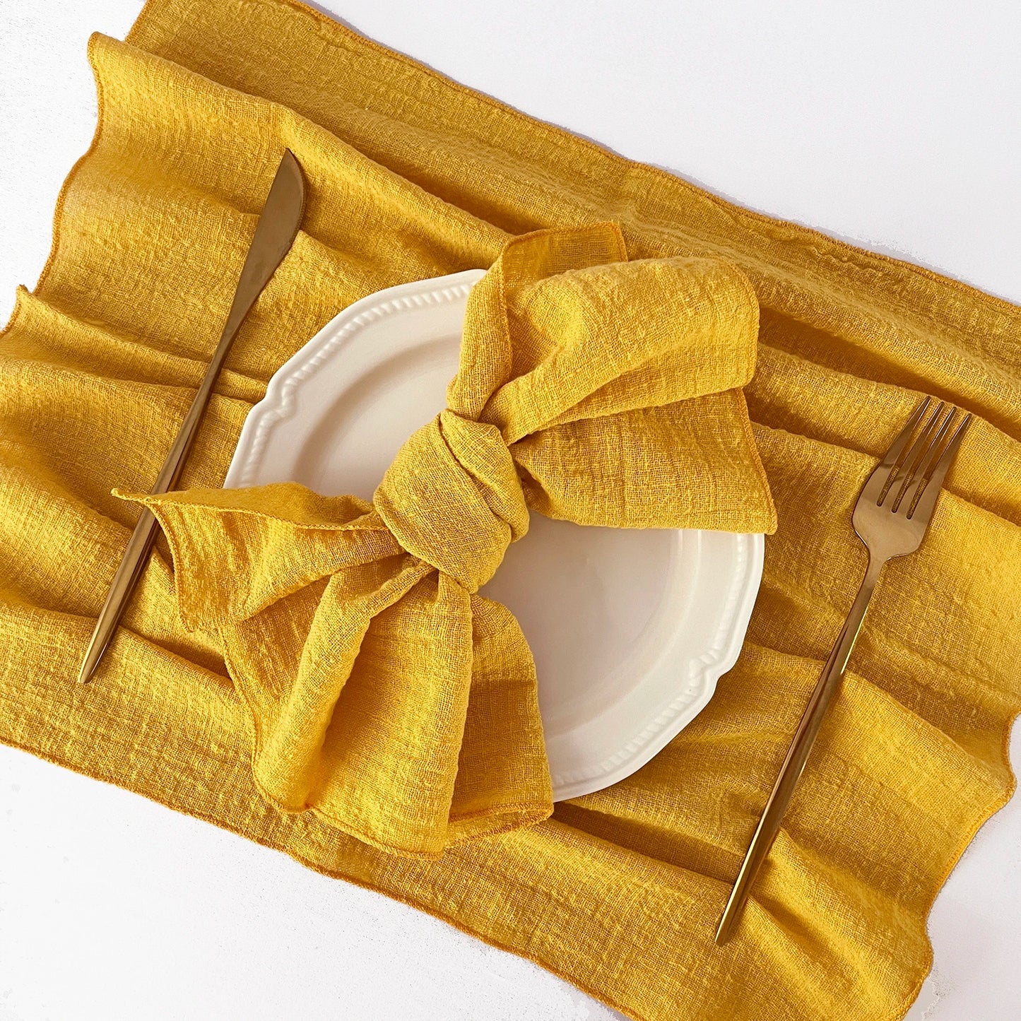 Cotton Gauze Dinner Napkins – Set of 10